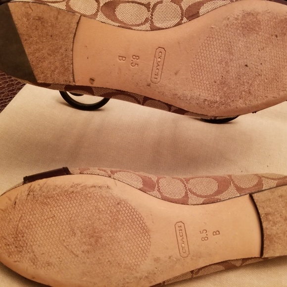 COACH BROWN FLATS SIZE 8.5 without the box - Picture 4 of 5